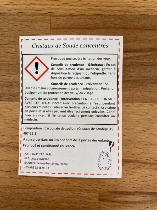 Cristaux de soude concentrés