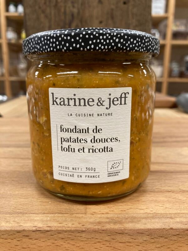Fondant de patates douces, tofu et ricotta