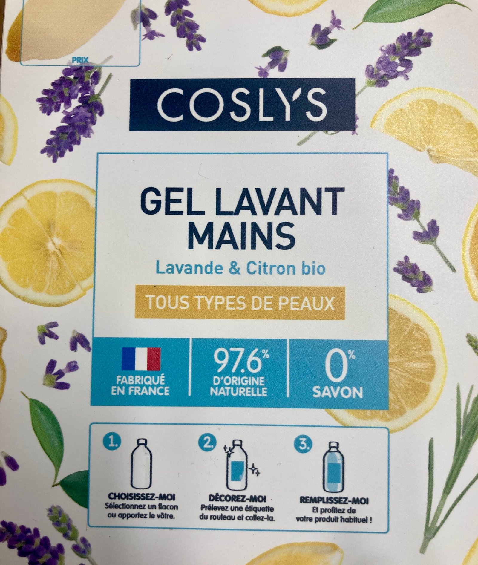 Gel mains lavande citron